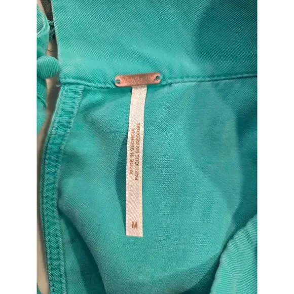 Free People Teal Sleeveless Top Size M Preloved - Picture 9 of 11